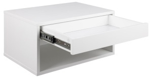 Noptiera Cholet, Alb, 24.5x50x35 cm - Img 4