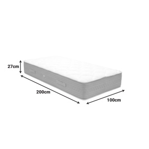 Saltea cu arcuri bonnel cu doua fete, Sleepy, Alb, 200x100x27 cm - Img 3