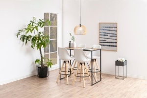Scaun de bar Dima, Alb, 111.5x48.5x55 cm