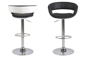 Scaun de bar Grace, Negru, 101x54.5x48.5 cm - Img 3