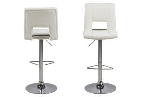 Scaun de bar Sylvia, Alb, 115x41.5x52 cm - Img 6