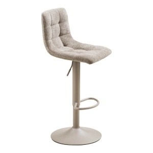 Scaun de bar tapitat Middelfart, Gri, 45x43x88/108 cm