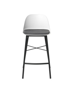 Scaun de bar WHISTLER, Alb, 53x93x48 cm - Img 2