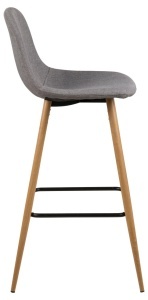Scaun de bar Wilma V3, Gri, 101x46.6x51 cm - Img 4
