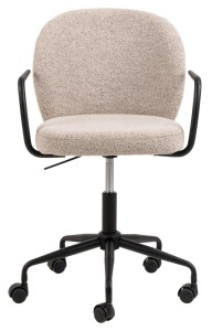 Scaun de birou Patricia, Bej, 93.5x59x50 cm - Img 5