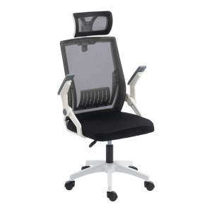 Scaun de birou V2, Plymot, Negru, 58x48x122 cm - Img 3