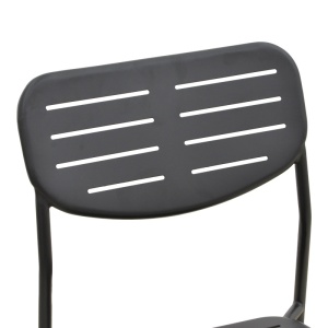 Scaun de gradina Stivuibil, Deraby, Negru, 45.5x52.5x83 cm - Img 7
