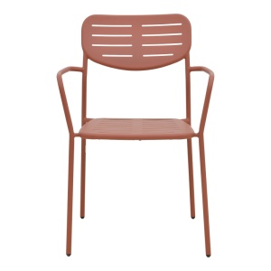 Scaun de gradina Stivuibil, Deraby, Terracotta, 45.5x56x83 cm - Img 5