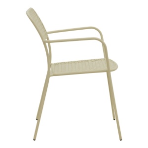 Scaun de gradina Stivuibil, Federal, Crem, 58x57x81.5 cm - Img 4