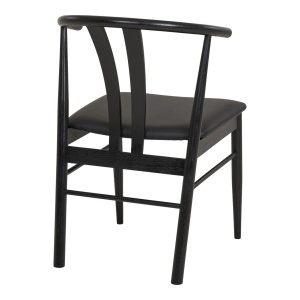 Scaun dining Artenara, Negru, 56x51x77 cm - Img 2