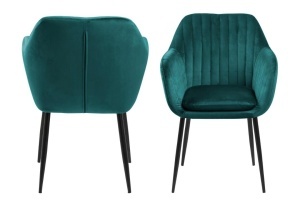 Scaun dining Emilia, Verde, 83x57x61 cm - Img 5