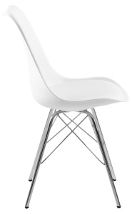 Scaun dining Eris, Alb, 85.5x48.5x54 cm - Img 6