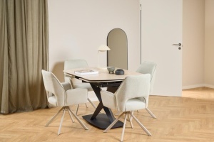 Scaun dining Graham, Bej, 87x59x62 cm - Img 2