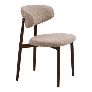 Scaun dining Levanto, Nisip, 55x52x77 cm, Nuc