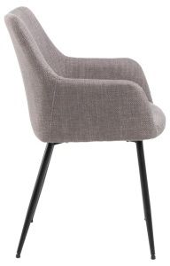 Scaun dining Lizzy, Gri, 85x59x59 cm - Img 5