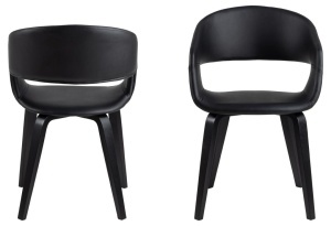 Scaun dining Nova, Negru, 77x49.5x52.5 cm - Img 4
