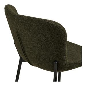 Scaun inalt pentru insula de bucatarie Maceda, Verde inchis, 55x47x95 cm - Img 3