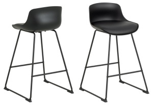 Scaun inalt Tina, Negru, 84x50x49 cm - Img 2