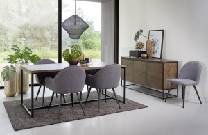 Scaun MINTO, Gri, 64x85x50 cm