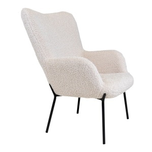 Scaun tapitat Glasgow, Alb, 79x70x98 cm