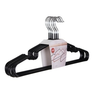 Set 10 piese Umerase metalice Massa, Negru, 4x41x18 cm