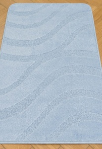 Set 2 covorase baie antiderapante, Symphony, Albastru, 50x80 cm, Delta 2522