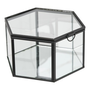 Set 2 piese Cutii decorative, Negru, 14.5x16x8.5 cm