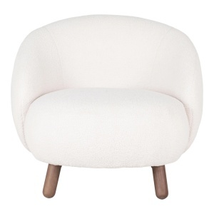 Set 2 piese Fotoliu lounge si taburet Savona, Alb, 80x50x76 cm