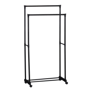 Suport pentru haine, Ganco, Negru, 39x74.5x157 cm