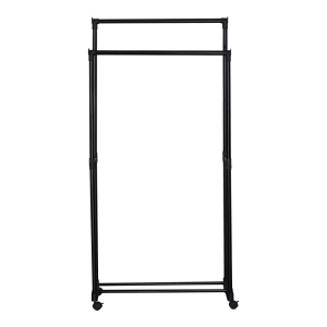 Suport pentru haine, Ganco, Negru, 39x74.5x157 cm - Img 2