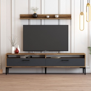 Έπιπλο TV Istanbul-Walnut, Ανθρακί