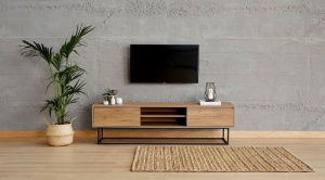 Έπιπλο TV Laxus 180 Walnut-Μαύρο