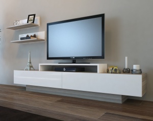 Έπιπλο TV Lusi Λευκό 180x40x31 cm