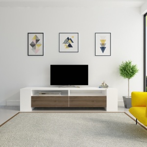 Έπιπλο TV Sosruko Walnut-Λευκό