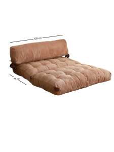 Αναδιπλούμενος καναπές 2 θέσεων Fold Καφέ 120x79x75 cm - Img 10