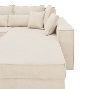 Αναστρέψιμος γωνιακός καναπές Venzie Μπεζ 283x214x83 cm - Img 5