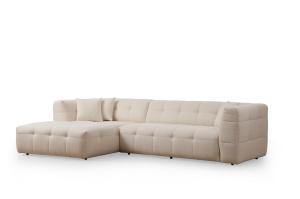 Αριστερός Modular Γωνιακός Καναπές Cady Μπεζ 300x150x72 cm - Img 5