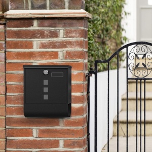 Γραμματοκιβώτιο Songmics, 24 x 30 cm, Black, διαμέρισμα για εφημερίδα - Img 4