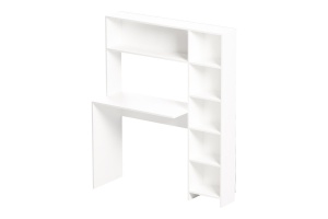 Γραφείο Janson Pakoworld με βιβλιοθήκη, λευκό, 113.2x40x141.8 cm - Img 6