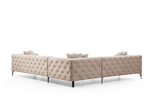 Δεξιός Γωνιακός Καναπές Como Εκρού 310x70x270 cm - Img 5