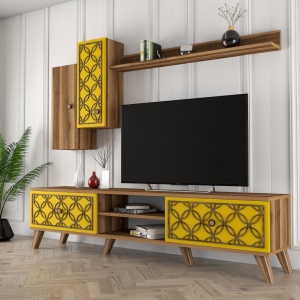 Έπιπλο TV Class S-Walnut, Yellow - Img 2
