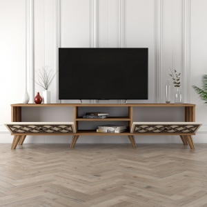 Έπιπλο TV Class-Walnut, Κρεμ - Img 3