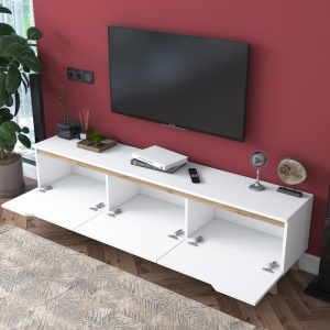 Έπιπλο TV D1 Λευκό 180x35x48.6 cm - Img 6