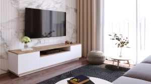Έπιπλο TV Fr7 Λευκό 180x44.6x44.5 cm - Img 3