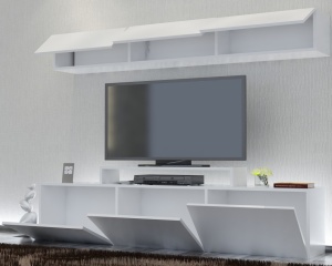Έπιπλο TV Line-Λευκό - Img 2