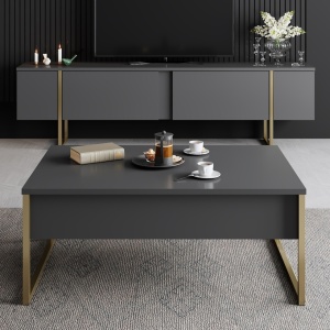 Έπιπλο TV Luxe Ανθρακί 180x30x50 cm - Img 4