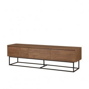 Έπιπλο TV Milo 180 Walnut-Μαύρο - Img 2