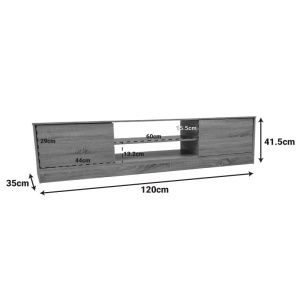 Έπιπλο TV Sasa I Καφέ 150x35x41.5 cm - Img 5