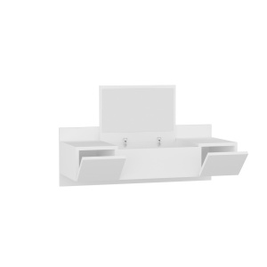 Επιτοίχια τουαλέτα μακιγιάζ Zakkum Λευκό 100x33x39.1 cm - Img 4