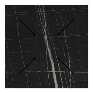 Επιφάνεια τραπεζιού Relian, Μαύρο, 80x80x1.2 cm - Img 3